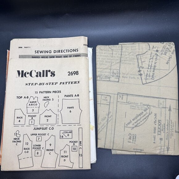 McCall's 2698 “Toddlers Pajamas & Jumpsuit” (Size 4) Sewing Pattern Uncut FF - Picture 5 of 5